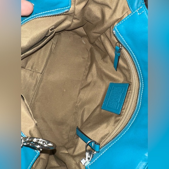 Coach 🩵 Blue Leather Tote Bag - Picture 12 of 12